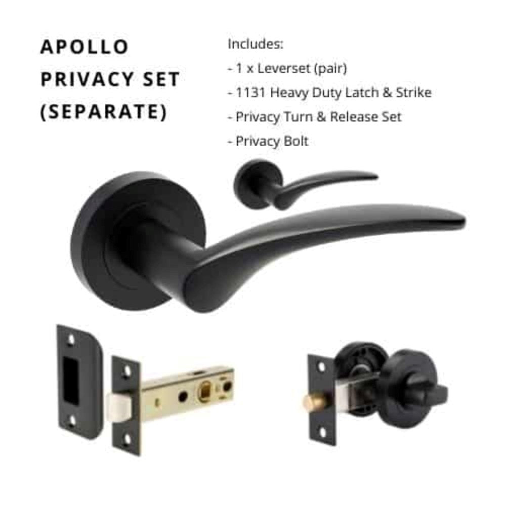 Apollo Round Rose Door Lever Set