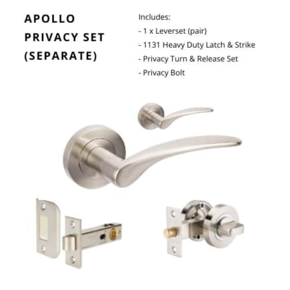 Apollo Round Rose Door Lever Set