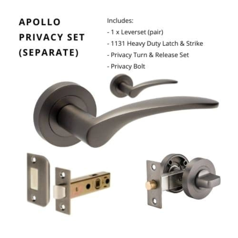 Apollo Round Rose Door Lever Set