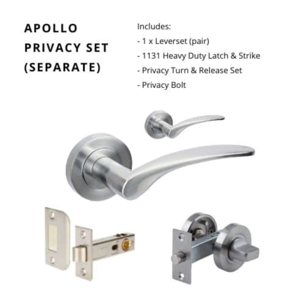 Apollo Round Rose Door Lever Set