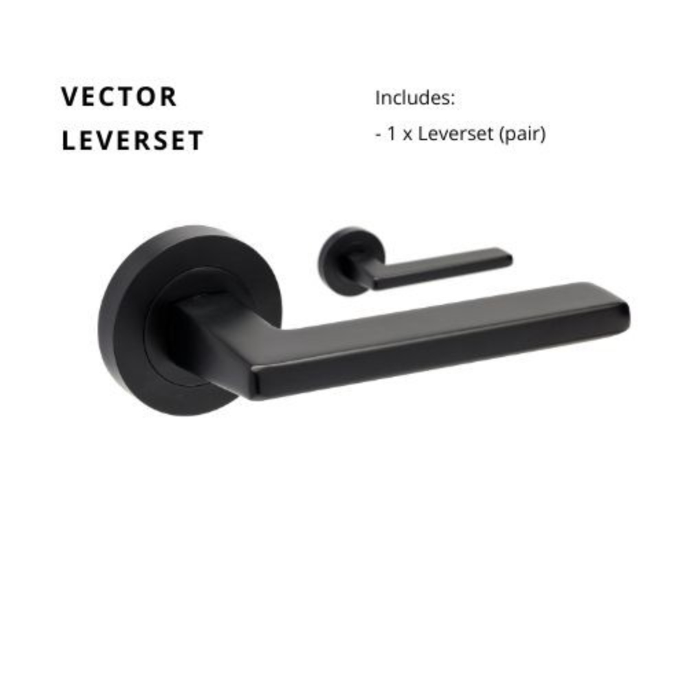 Vector Round Rose Door Lever Set