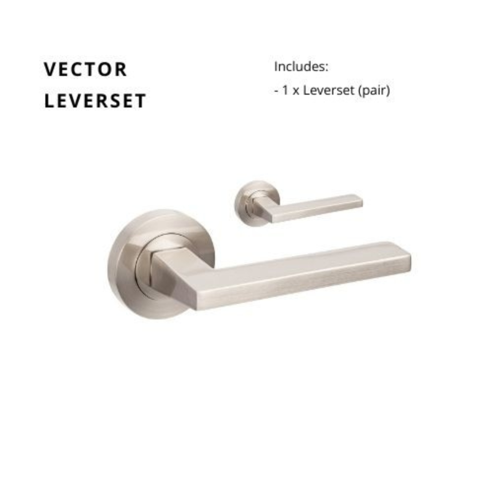 Vector Round Rose Door Lever Set