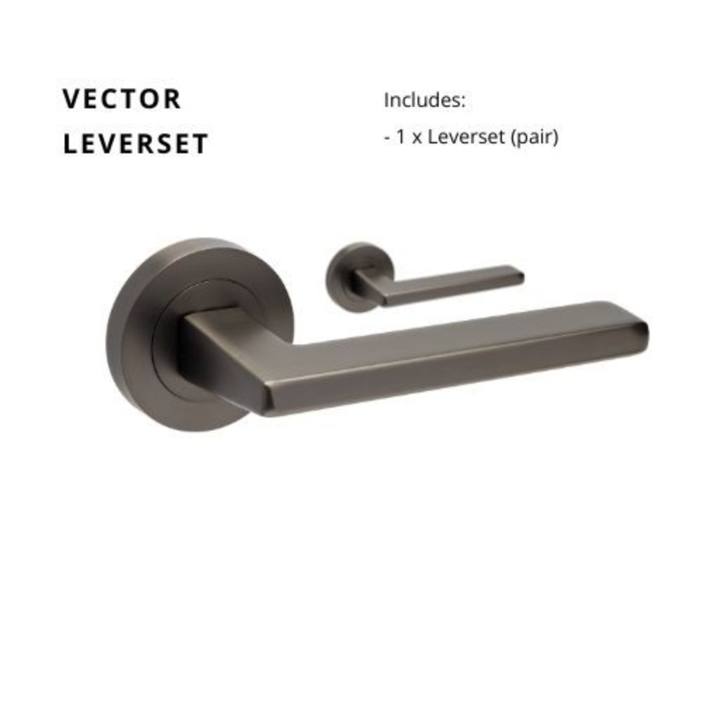 Vector Round Rose Door Lever Set