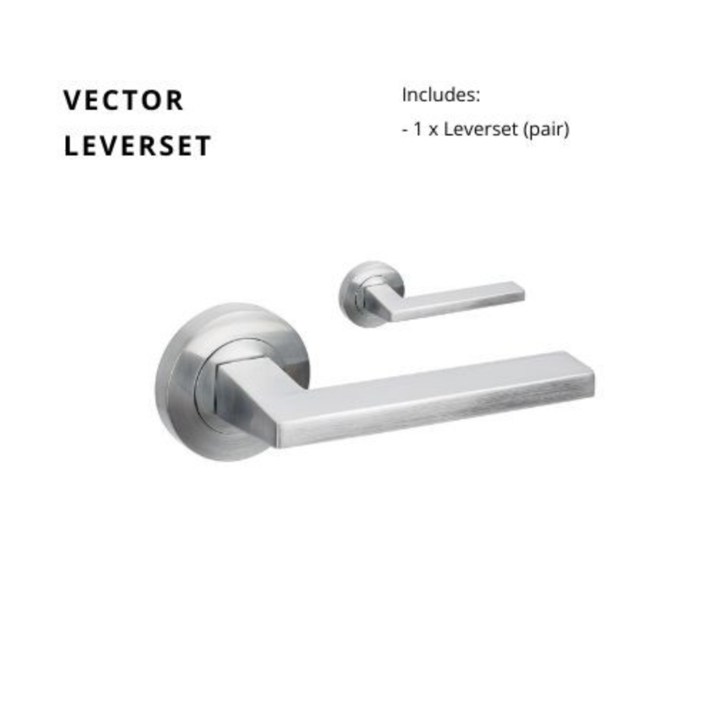 Vector Round Rose Door Lever Set