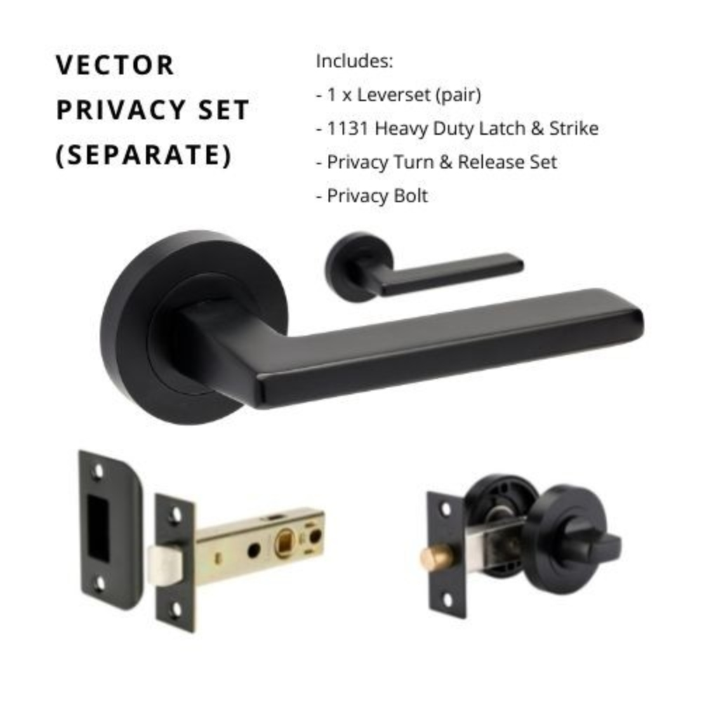 Vector Round Rose Door Lever Set