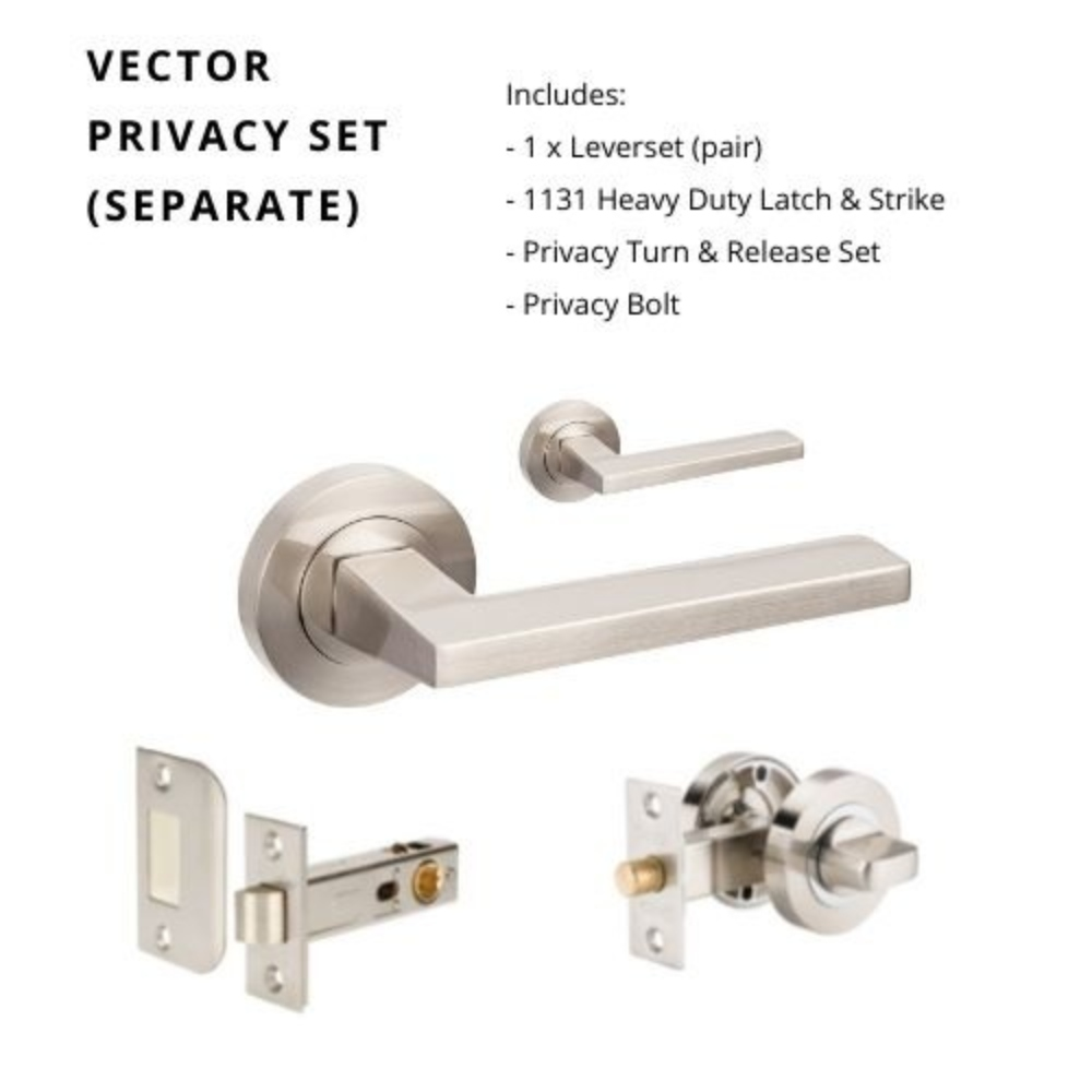 Vector Round Rose Door Lever Set