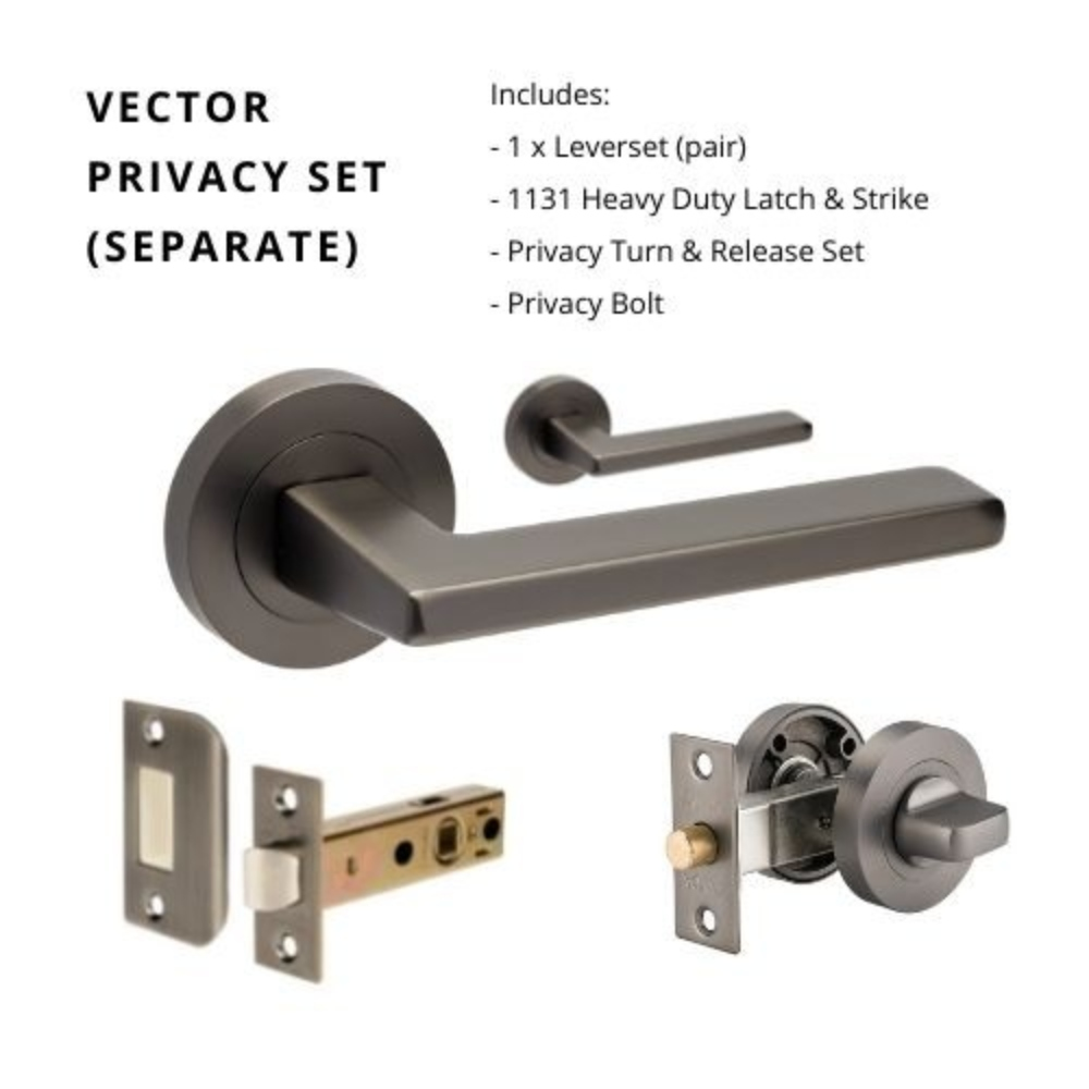 Vector Round Rose Door Lever Set