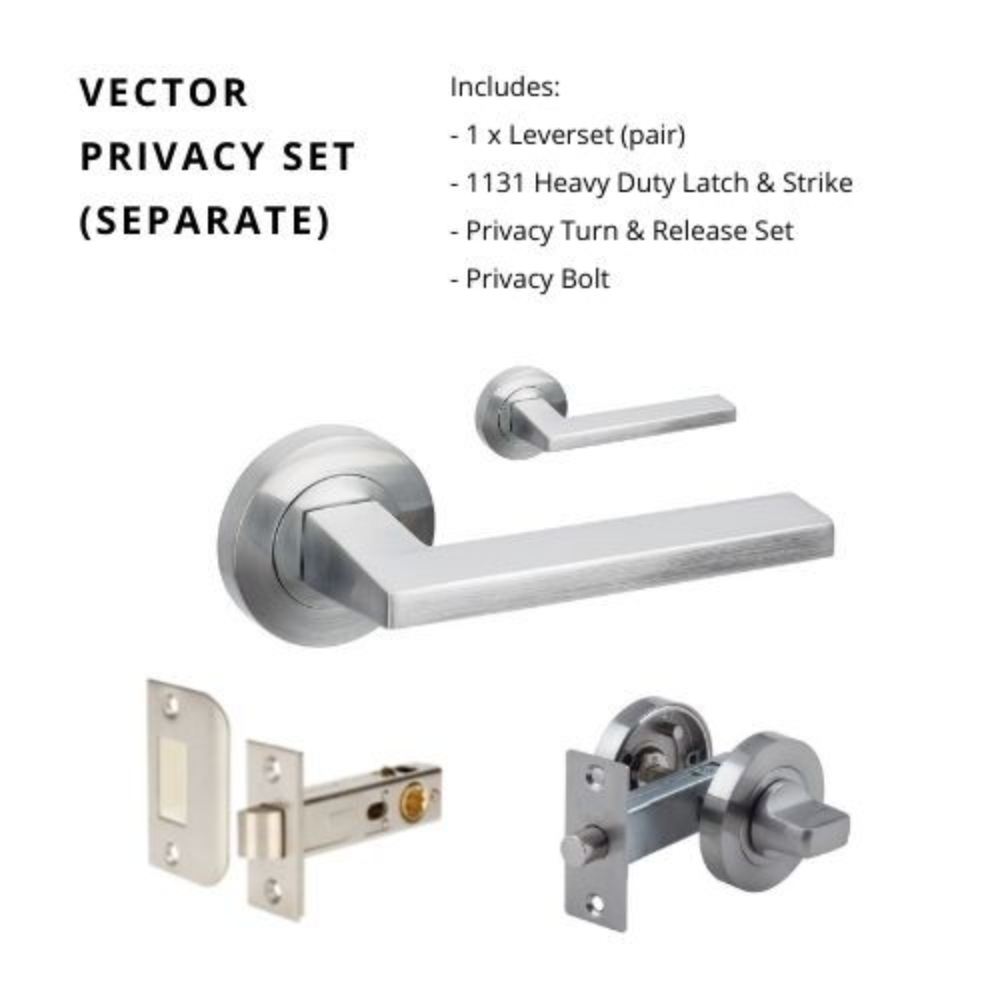 Vector Round Rose Door Lever Set