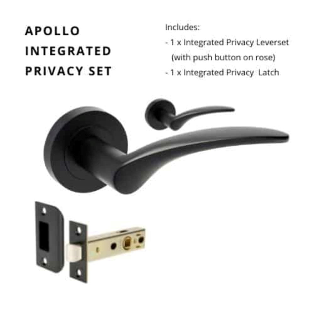 Apollo Round Rose Door Lever Set