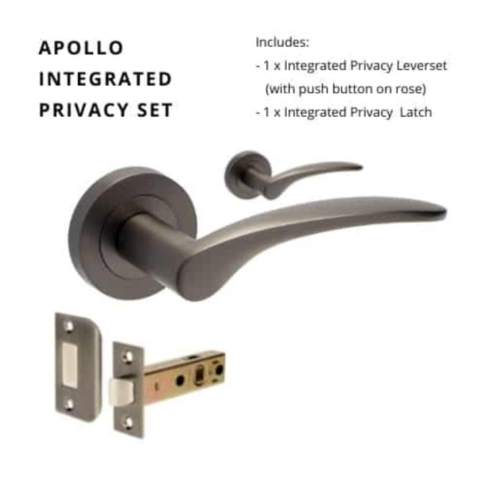 Apollo Round Rose Door Lever Set