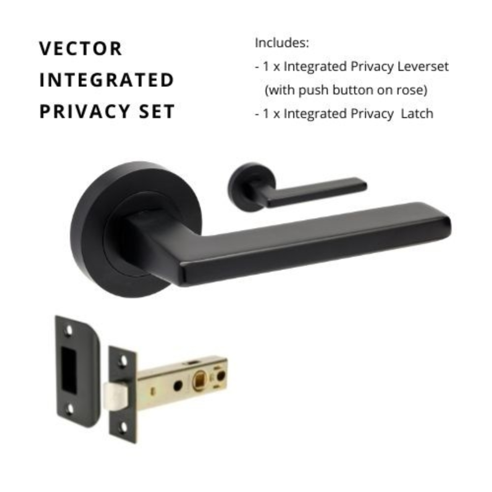 Vector Round Rose Door Lever Set