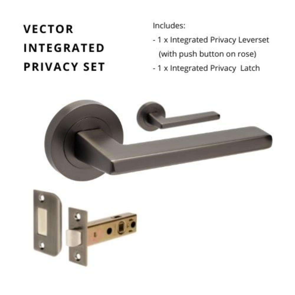 Vector Round Rose Door Lever Set