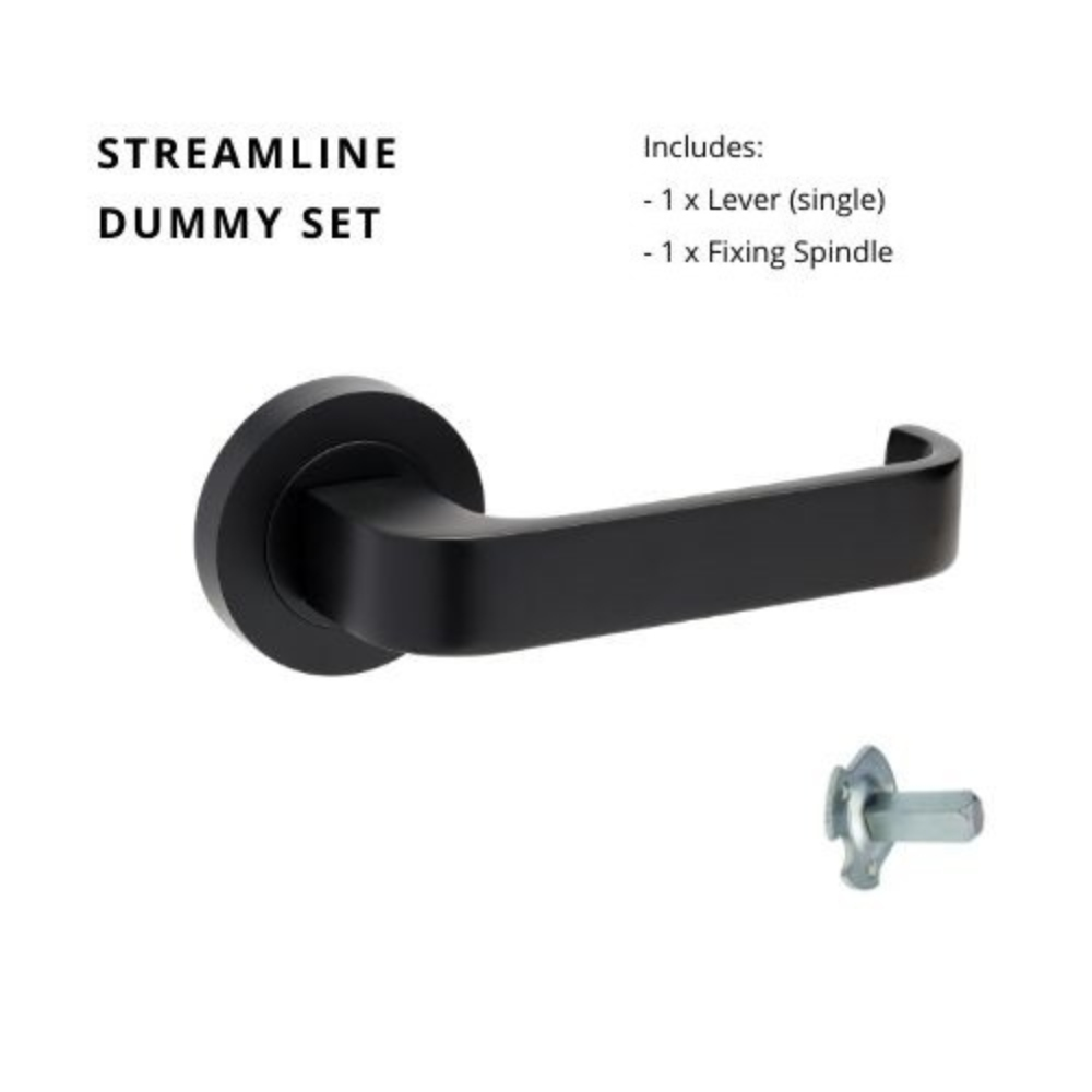 Streamline Round Rose Door Lever Set