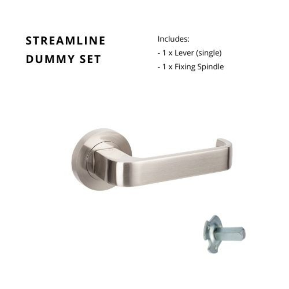 Streamline Round Rose Door Lever Set