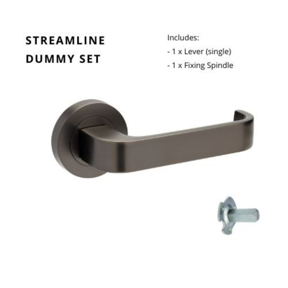 Streamline Round Rose Door Lever Set