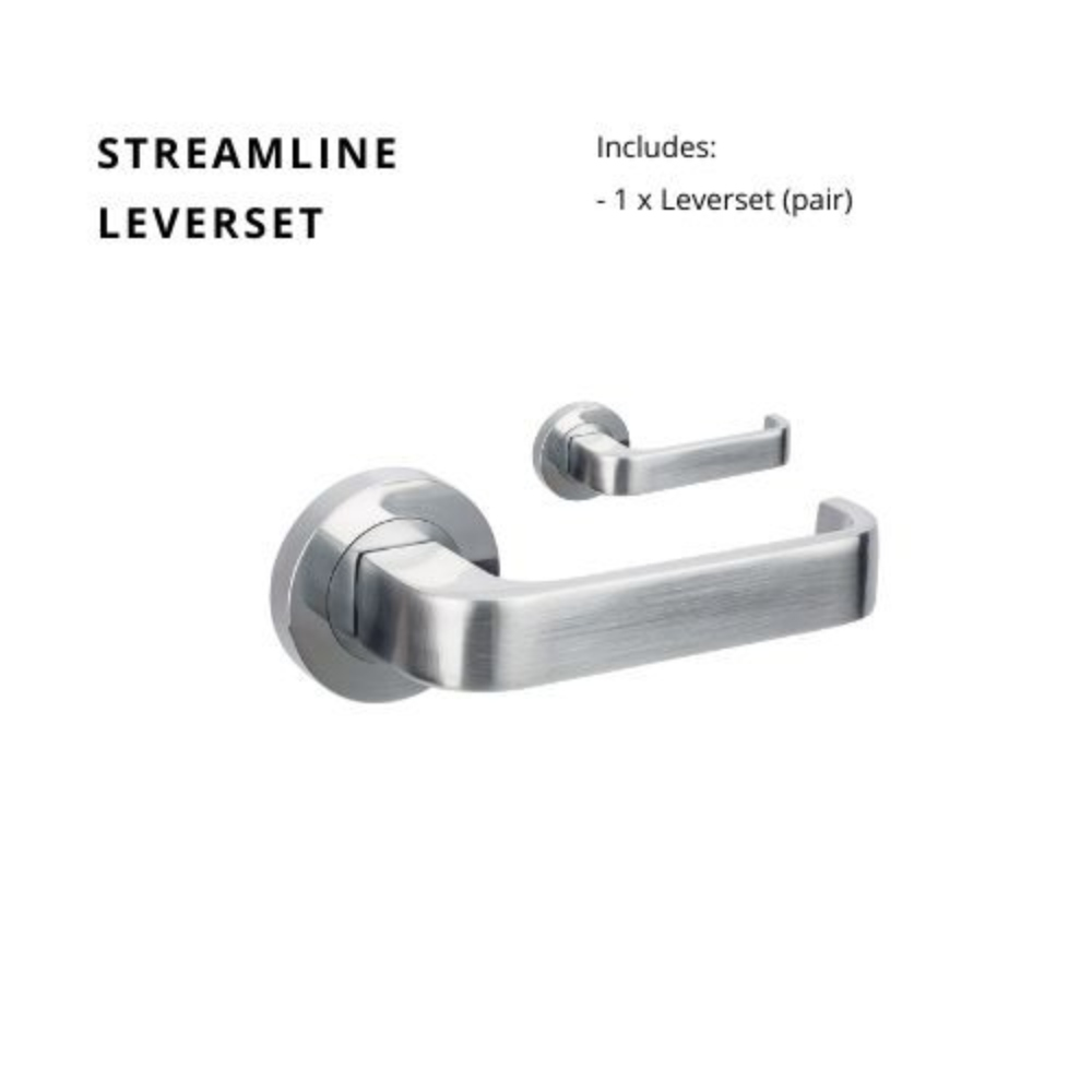 Streamline Round Rose Door Lever Set